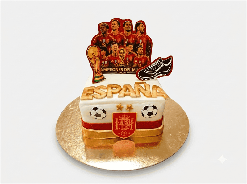 TARTA ESPAÑA CAMPEONA DEL MUNDO DE FUTBOL 